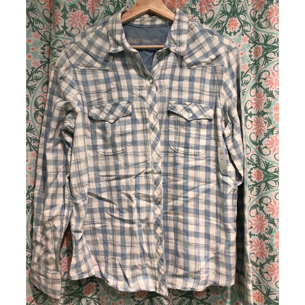 NWT GAP 1969 Plaid Button Down